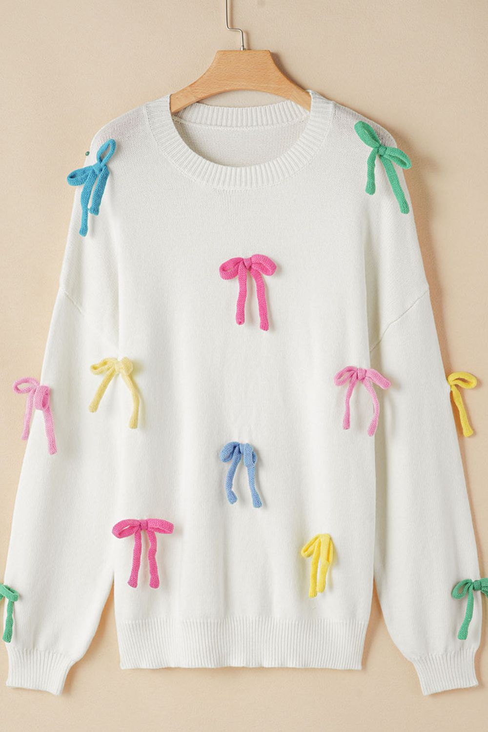 Contrast Bow Sweater