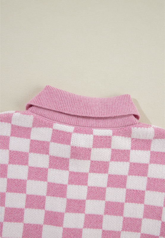Checkered Collared Sweater