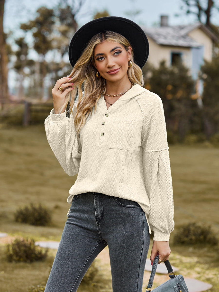 Cable-Knit Hoodie