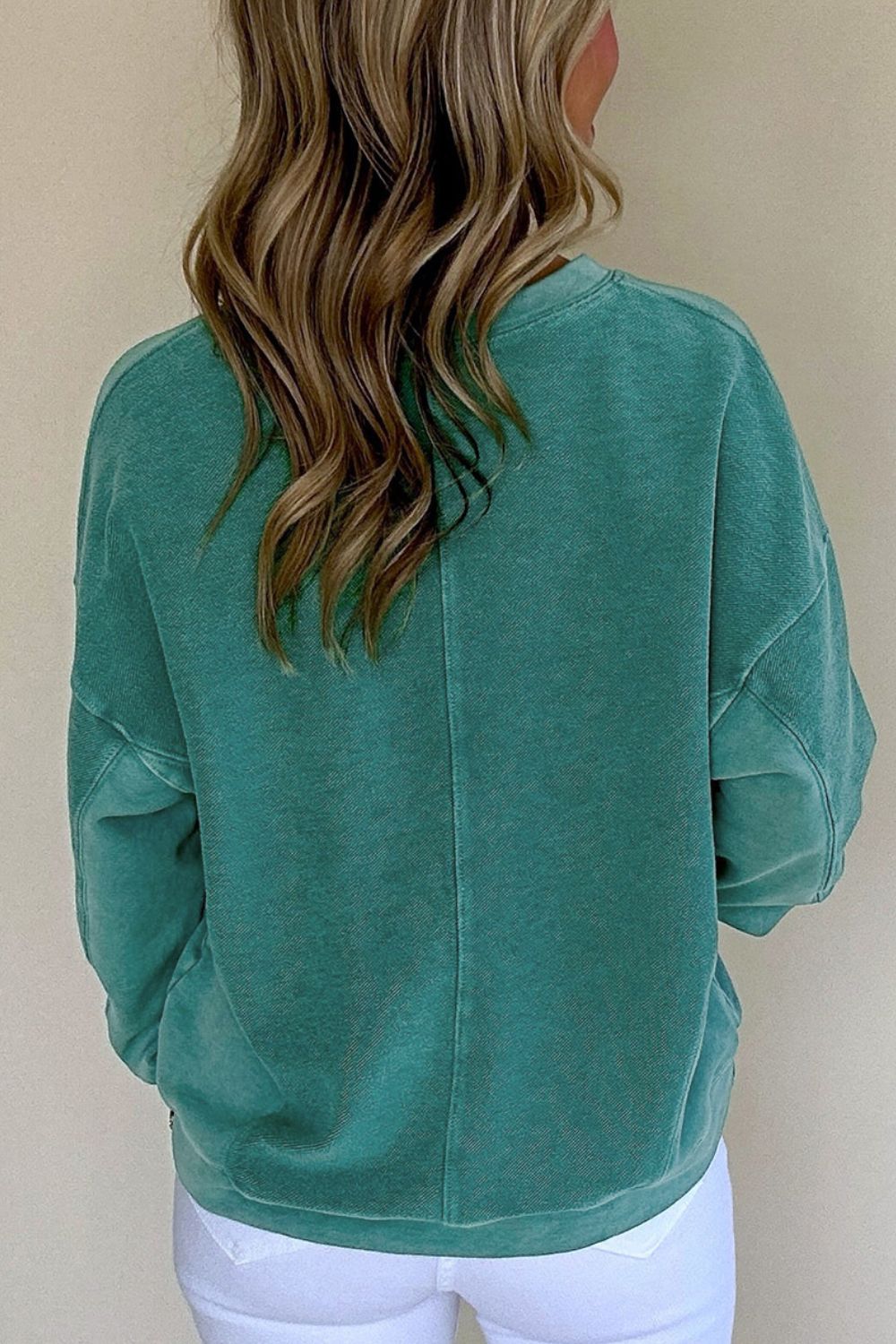 Notched Drop Sweatshirt