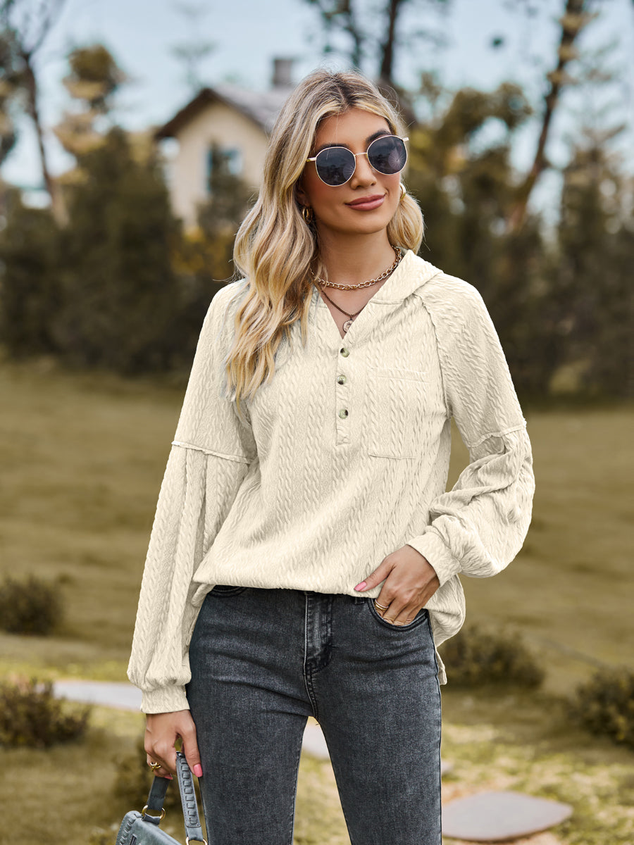 Cable-Knit Hoodie