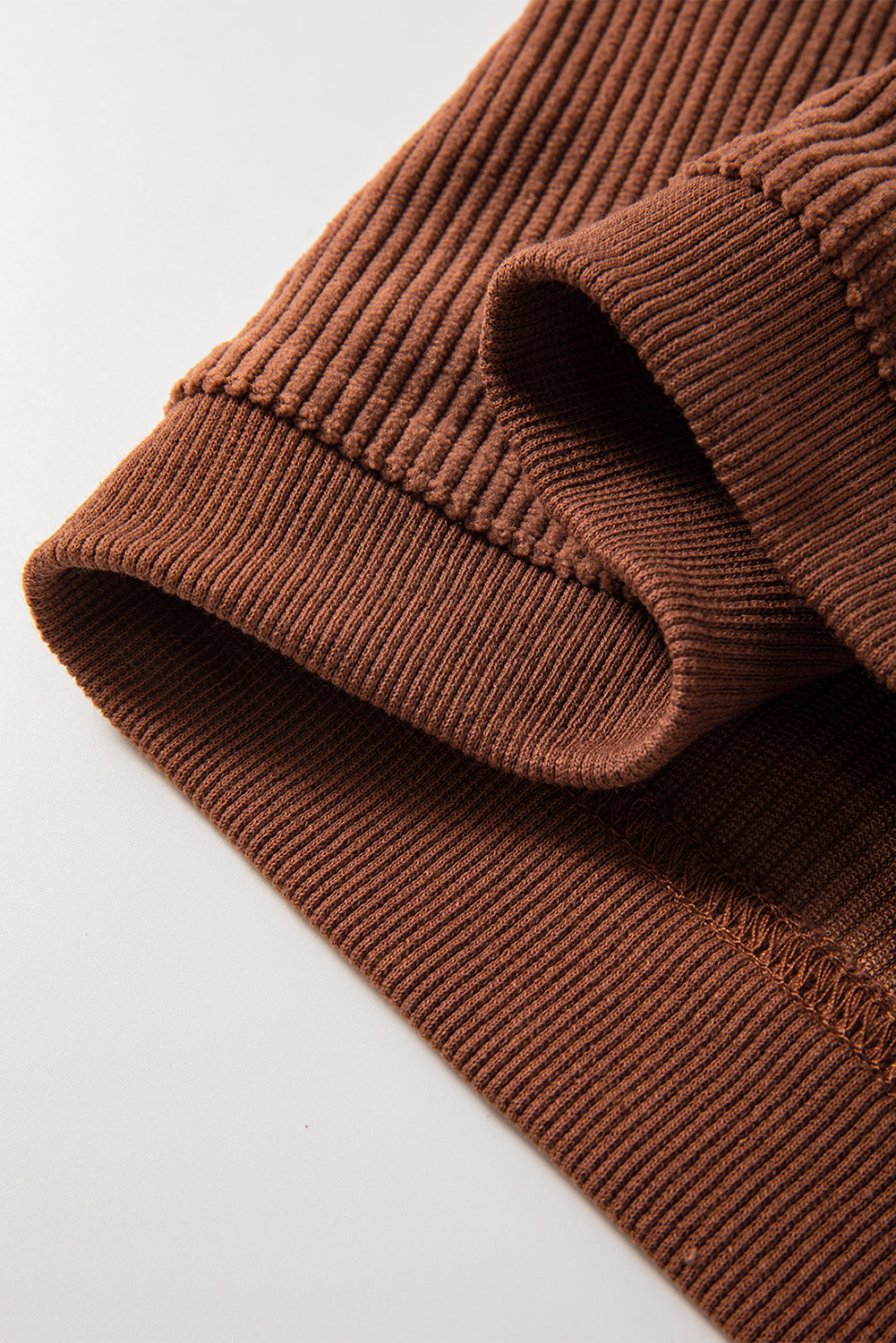 Light Grey Ribbed Corduroy Oversized Sweatshirt