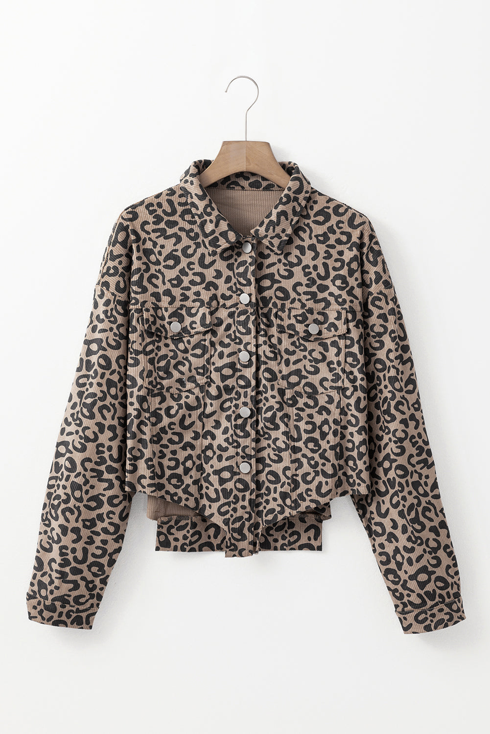 Leopard Print Corduroy Jacket