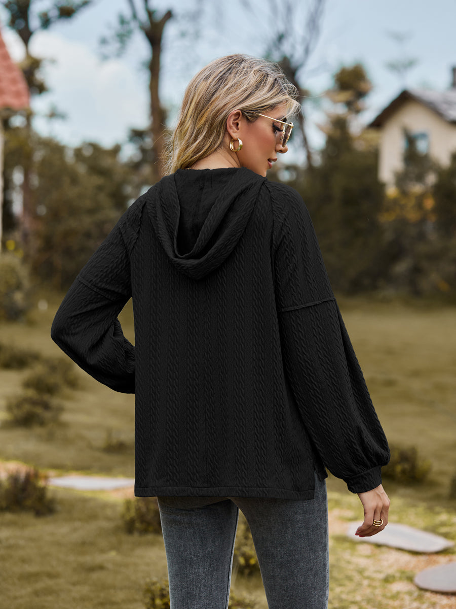 Cable-Knit Hoodie