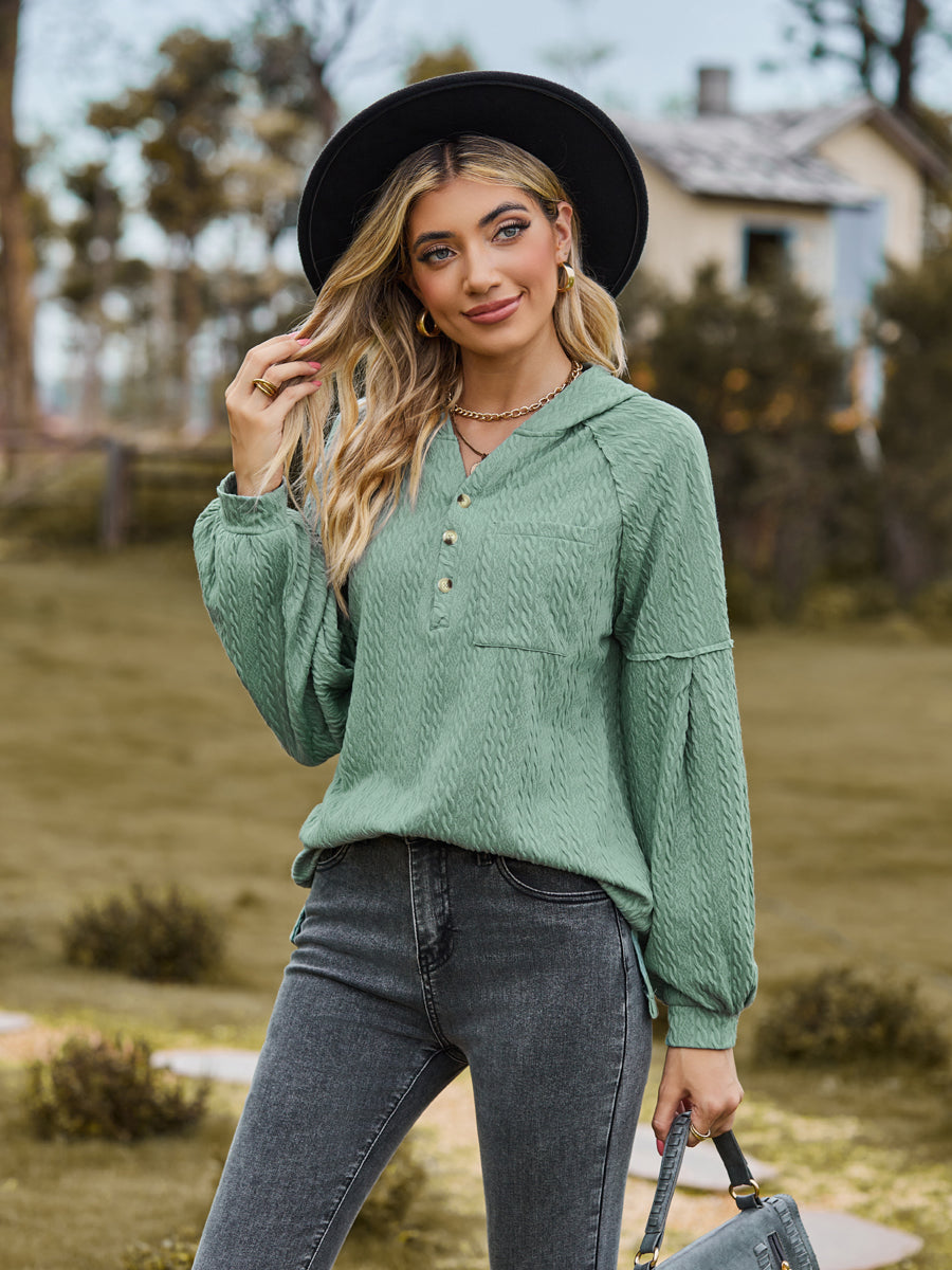 Cable-Knit Hoodie