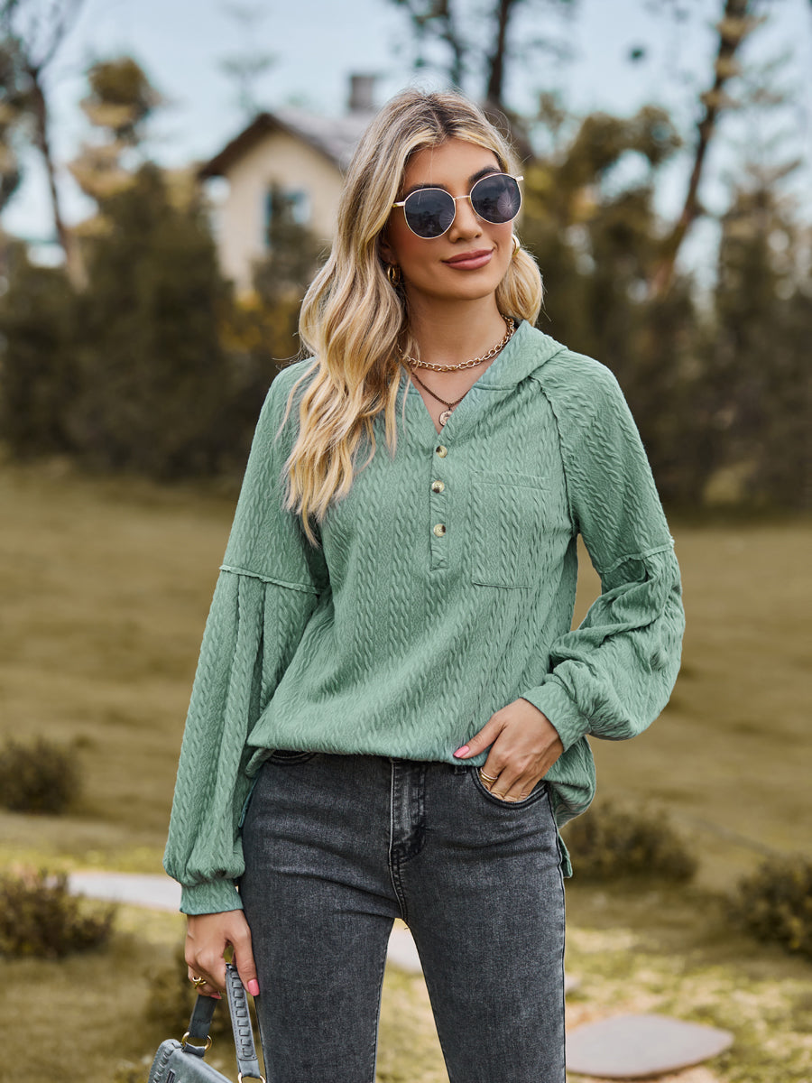 Cable-Knit Hoodie