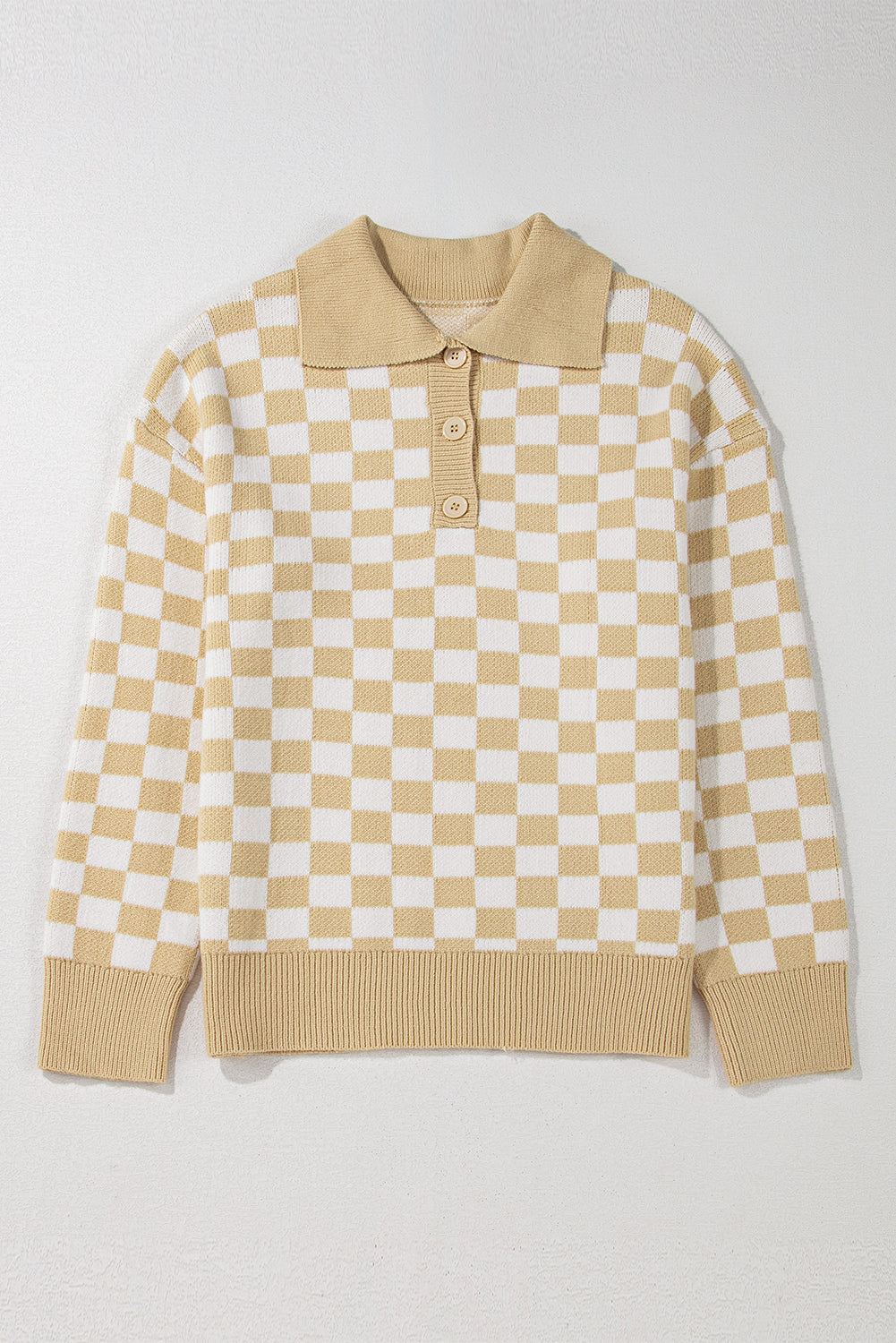 Checkered Collared Sweater