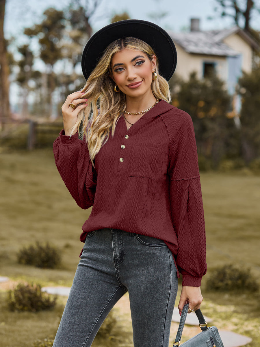 Cable-Knit Hoodie