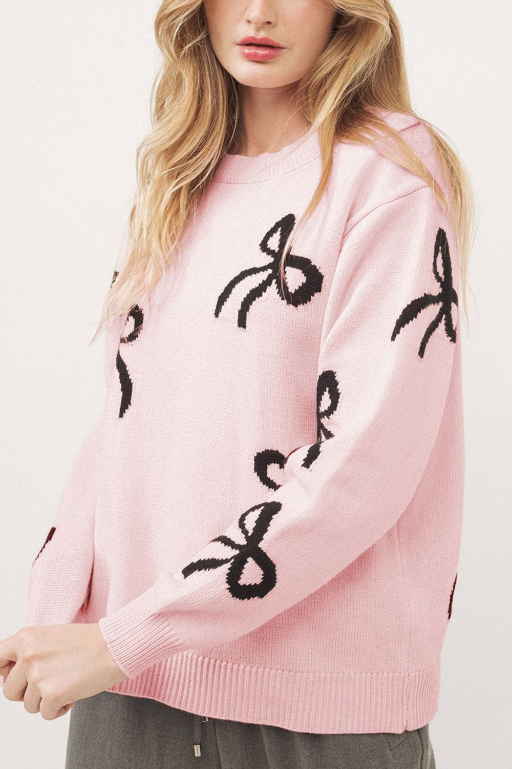 Bow Pattern Sweater