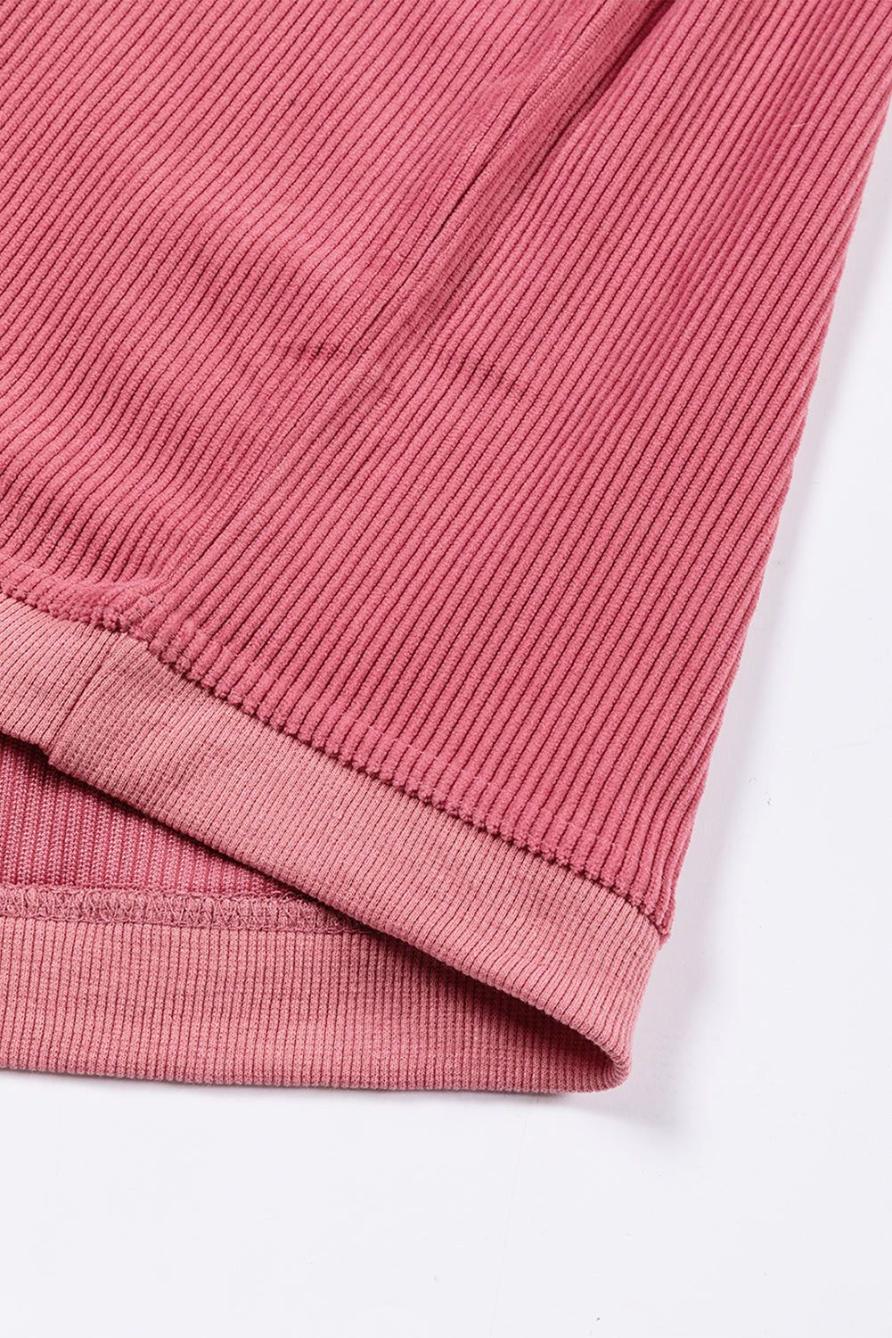 Light Grey Ribbed Corduroy Oversized Sweatshirt