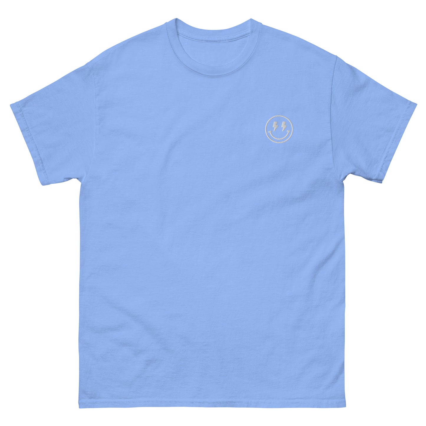 Classic Tee | Lightning Bolt Smiley Face | Embroidery