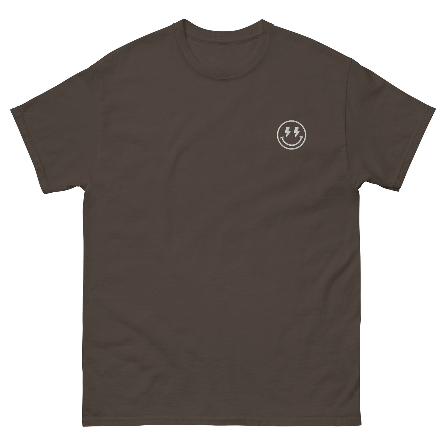 Classic Tee | Lightning Bolt Smiley Face | Embroidery