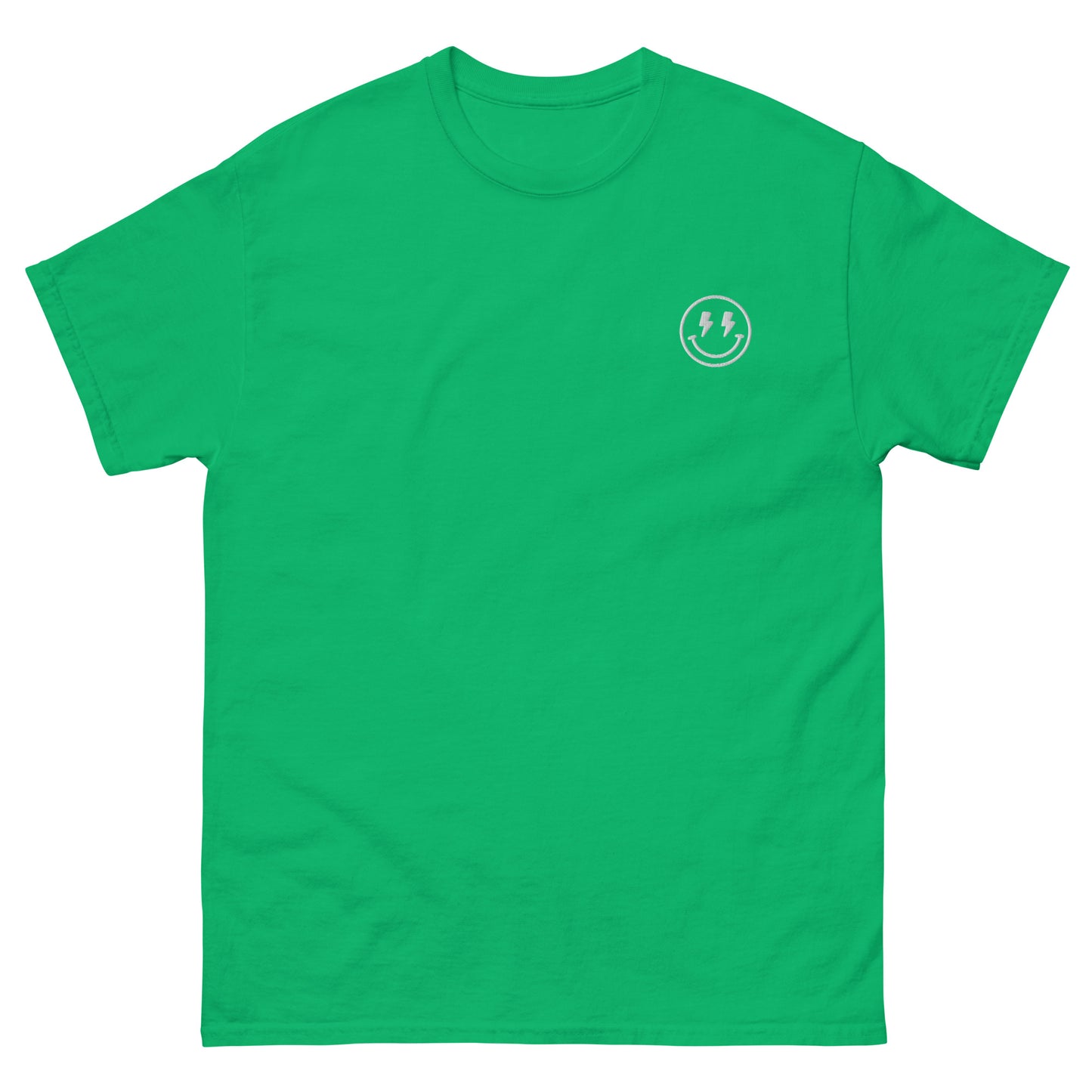 Classic Tee | Lightning Bolt Smiley Face | Embroidery