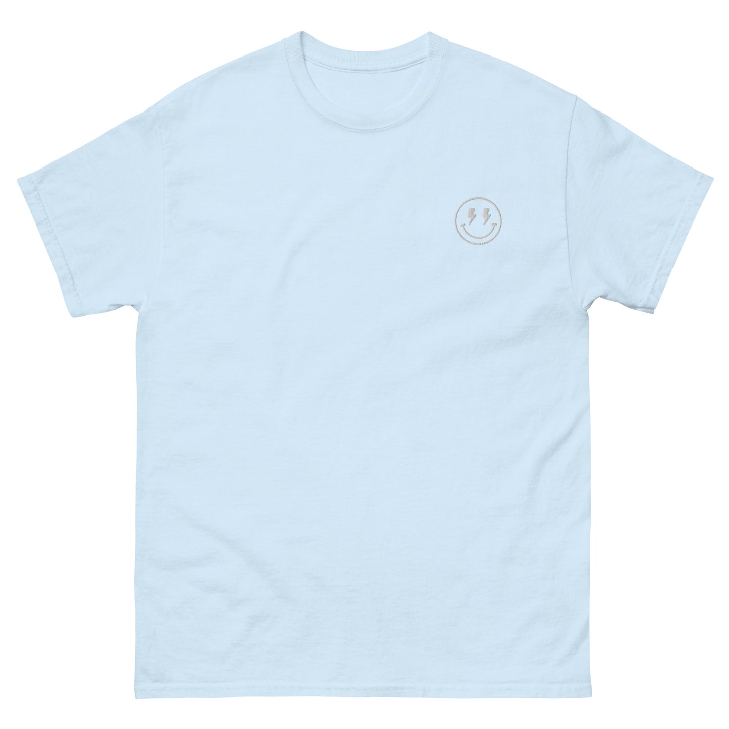 Classic Tee | Lightning Bolt Smiley Face | Embroidery