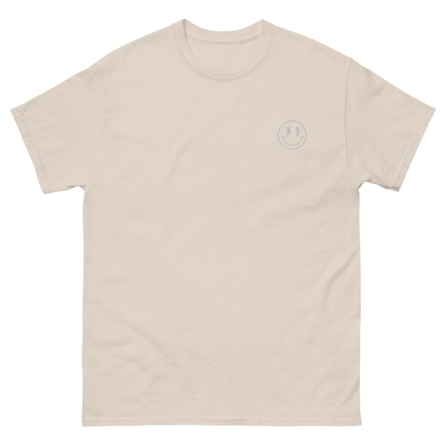 Classic Tee | Lightning Bolt Smiley Face | Embroidery