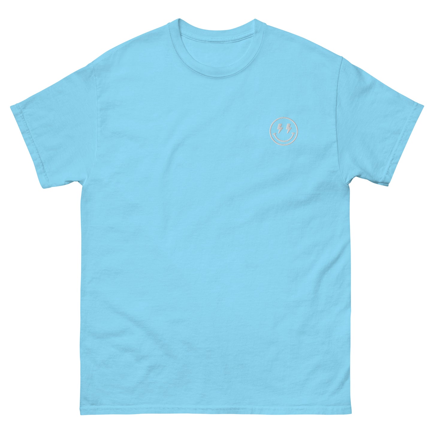 Classic Tee | Lightning Bolt Smiley Face | Embroidery