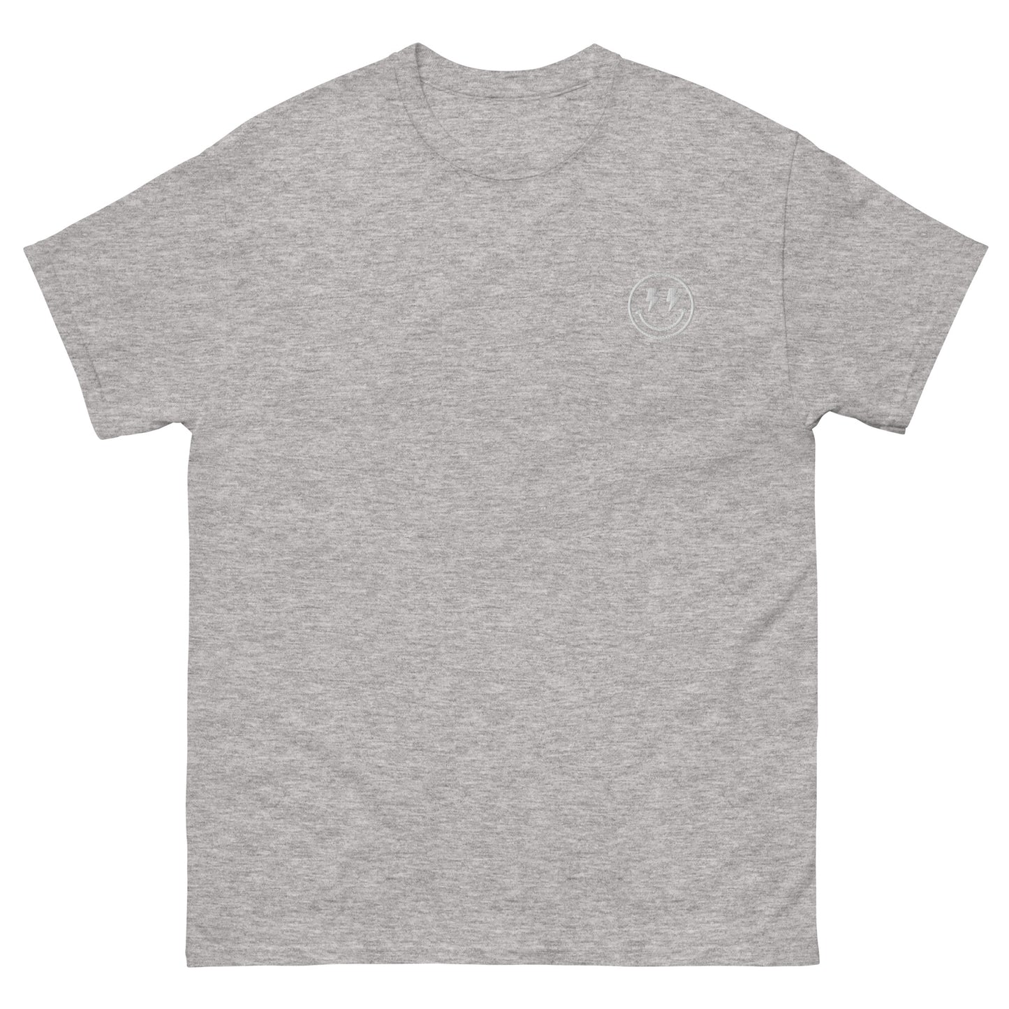 Classic Tee | Lightning Bolt Smiley Face | Embroidery