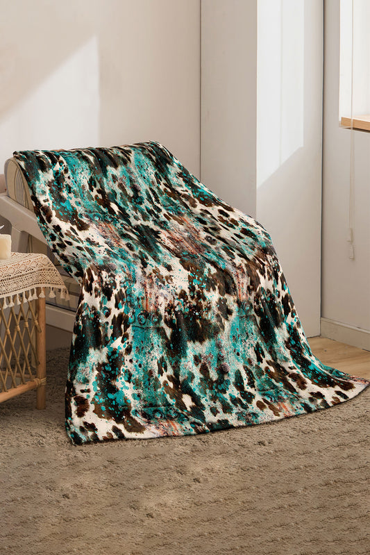 Western Style Pattern Large Flannel Blanket