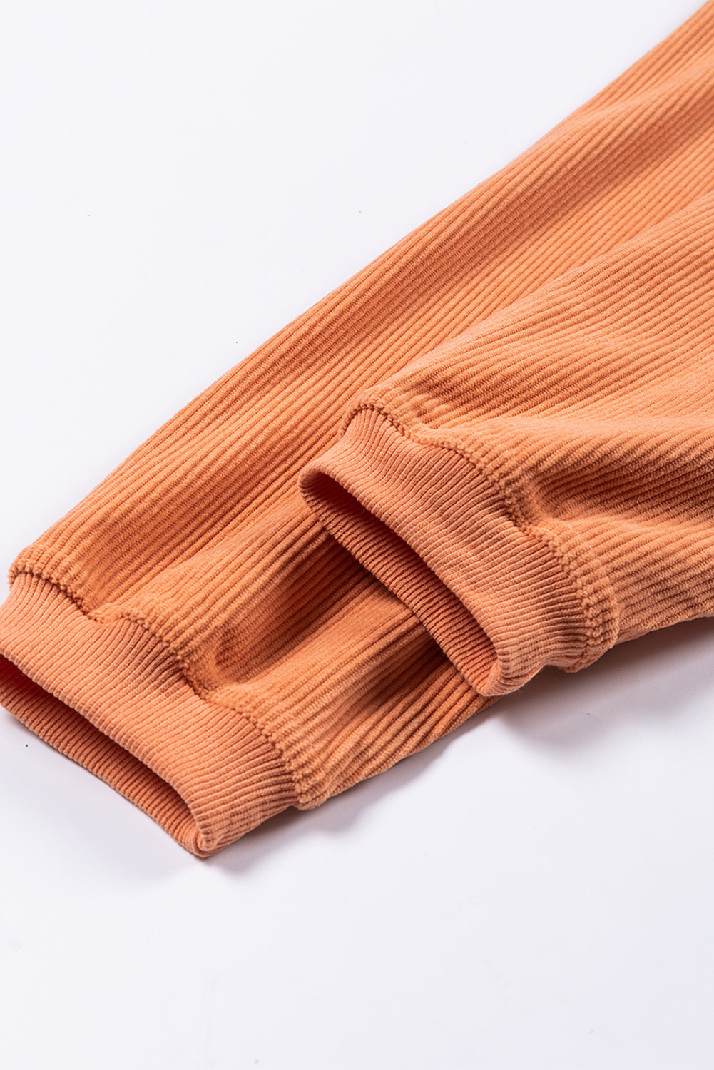 Light Grey Ribbed Corduroy Oversized Sweatshirt