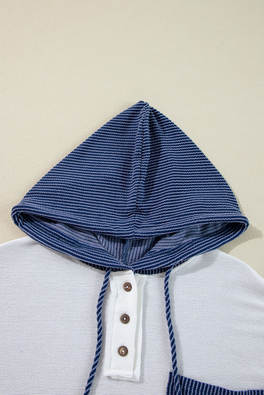 Patch Pocket Drawstring Hooded Top