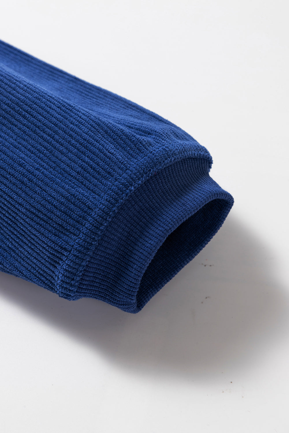 Light Grey Ribbed Corduroy Oversized Sweatshirt