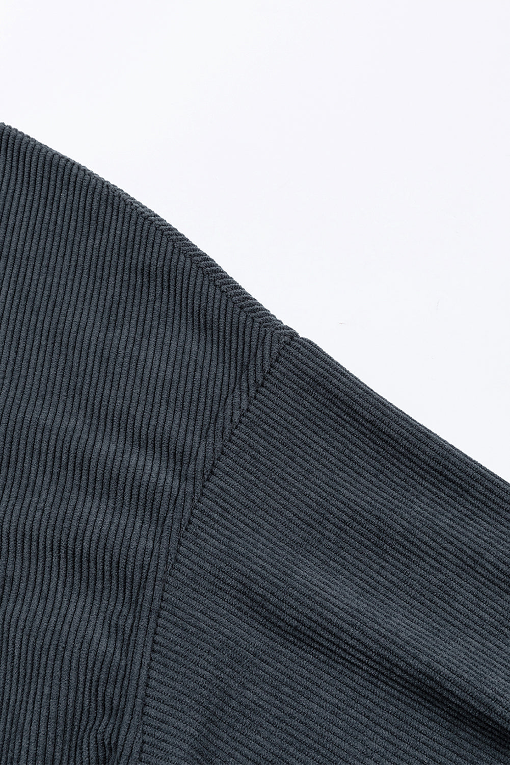 Light Grey Ribbed Corduroy Oversized Sweatshirt