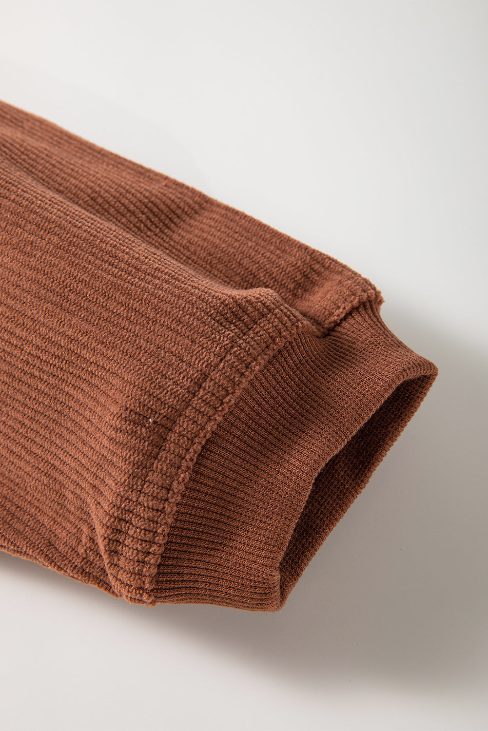 Light Grey Ribbed Corduroy Oversized Sweatshirt
