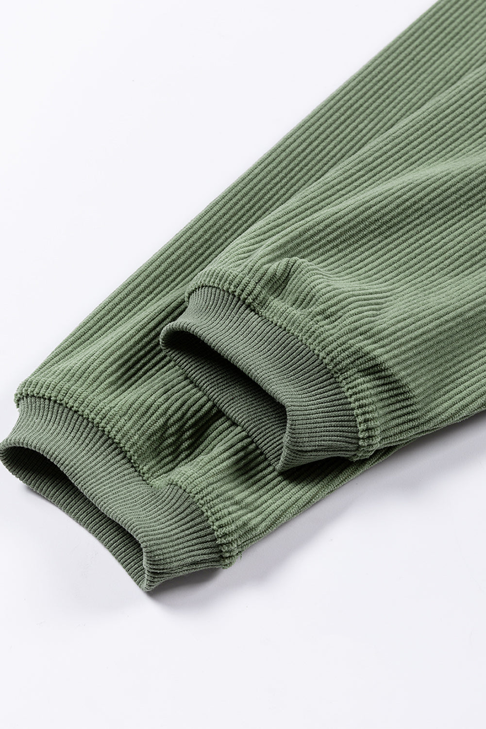 Light Grey Ribbed Corduroy Oversized Sweatshirt