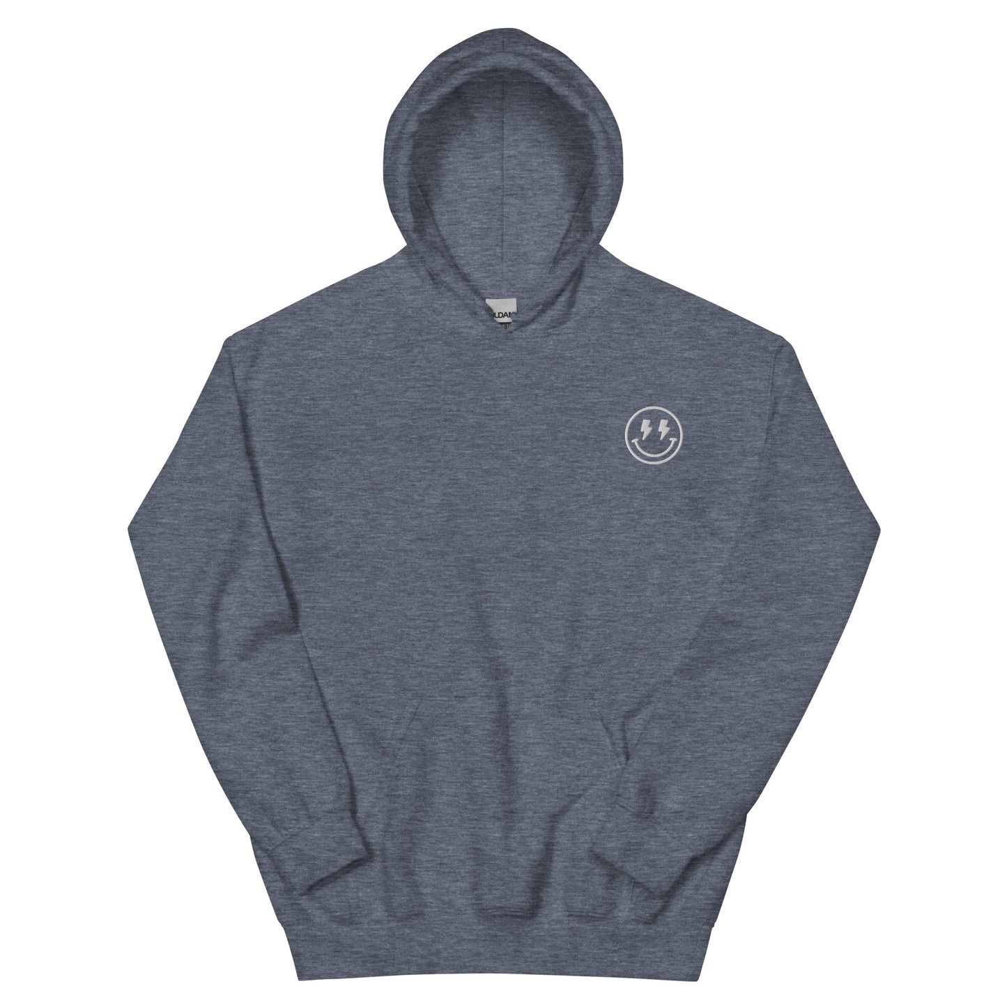 Hoodie | Lightning Bolt Smiley Face | Embroidery