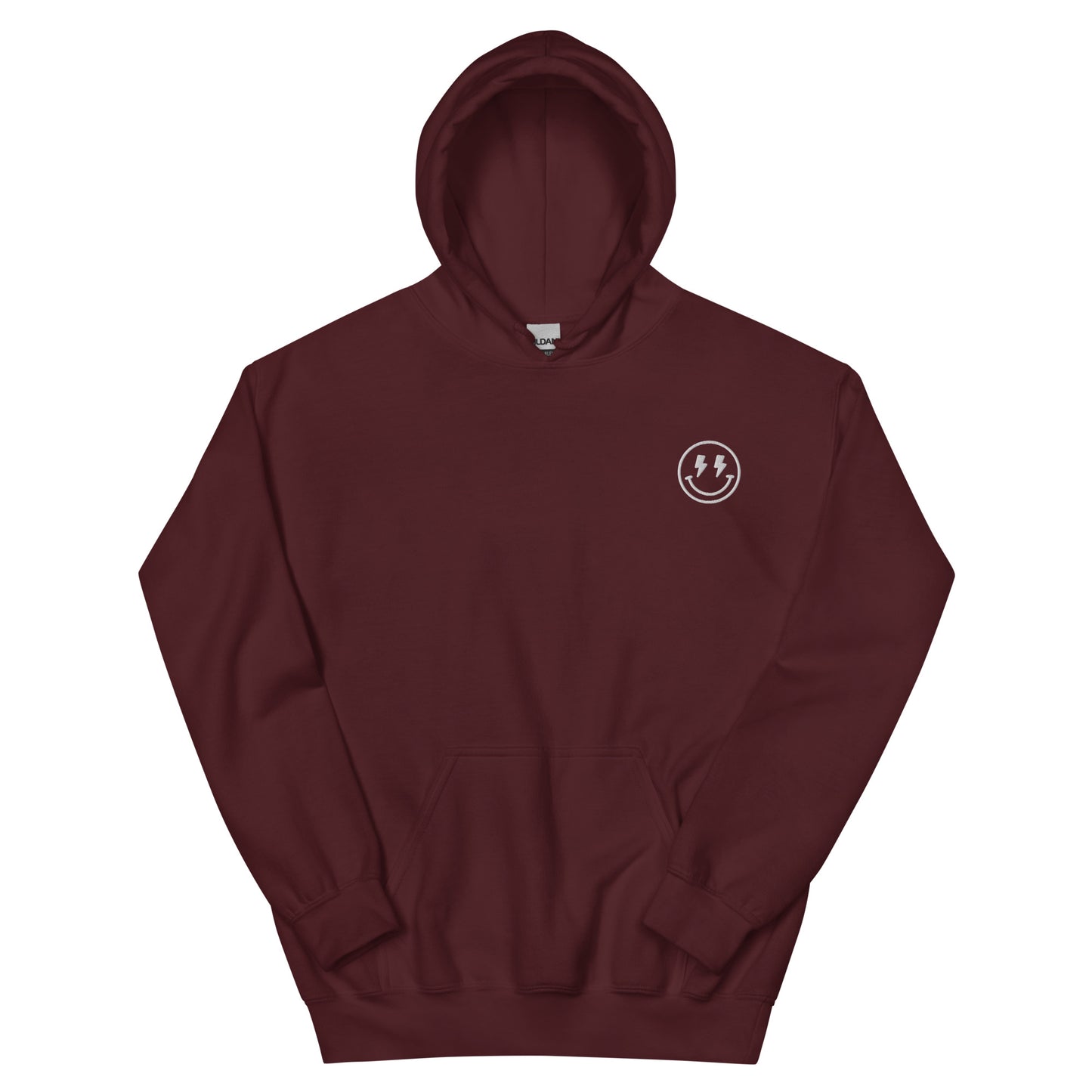 Hoodie | Lightning Bolt Smiley Face | Embroidery