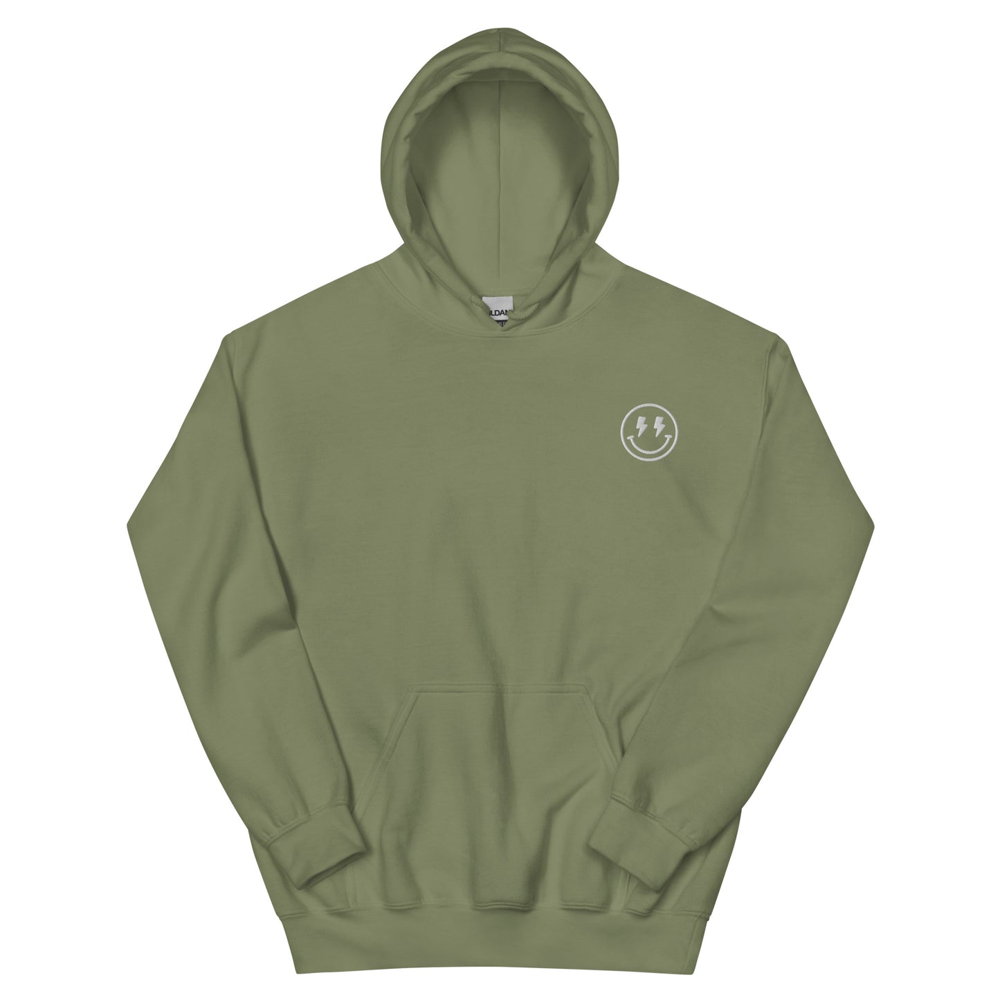 Hoodie | Lightning Bolt Smiley Face | Embroidery
