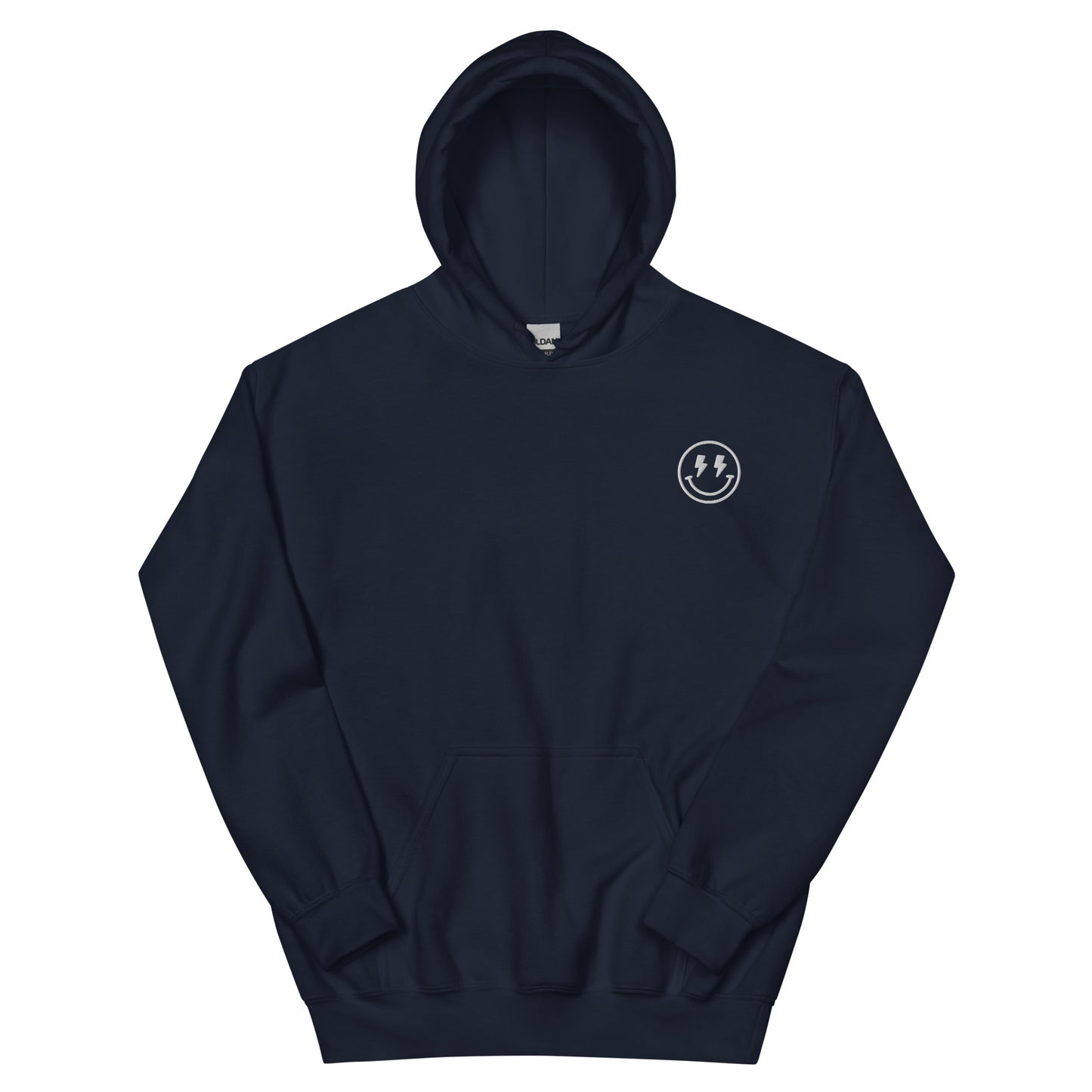 Hoodie | Lightning Bolt Smiley Face | Embroidery
